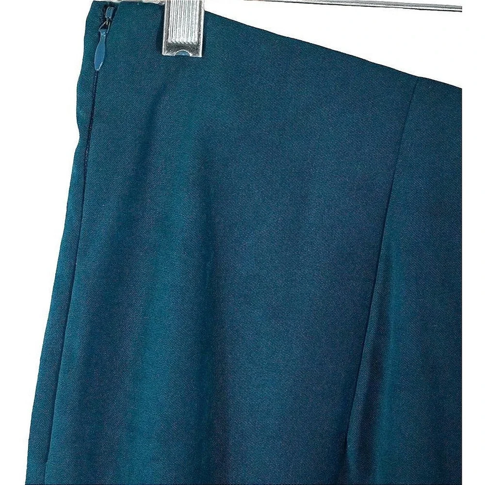 Briggs Pant Suit Womens PL Teal Blue Faux Suede Zip Jacket‎ Straight Leg 2 Piece
